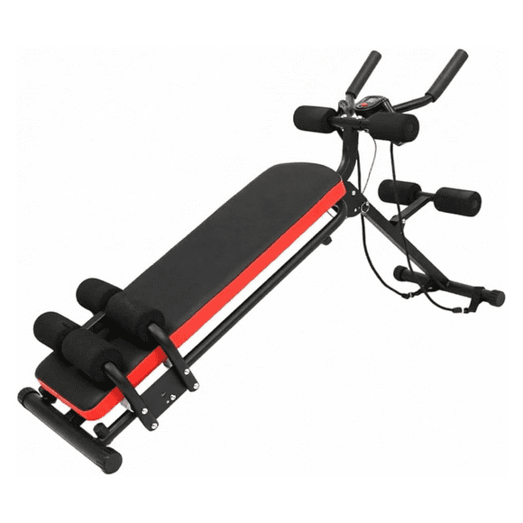Appareil Abdominal, Banc d'Entraînement Abdominal Ajustable, Équipement d'Exercice 2-en-1 pour Gym à Domicile - Assis, Push-Up, Planeur, Chaise Romaine, 330 Lb