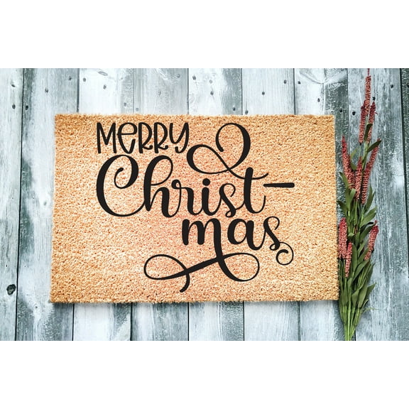 Merry Christ Mas | Christmas Doormat | Christmas Decoration | Welcome Mat | Holiday Doormat | Christian Doormat | Christmas Gift