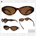 thumbnail image 2 of Womens Luxe Mod Fashion Oval Thick Plastic Sunglasses Tortoise - Brown, 2 of 8