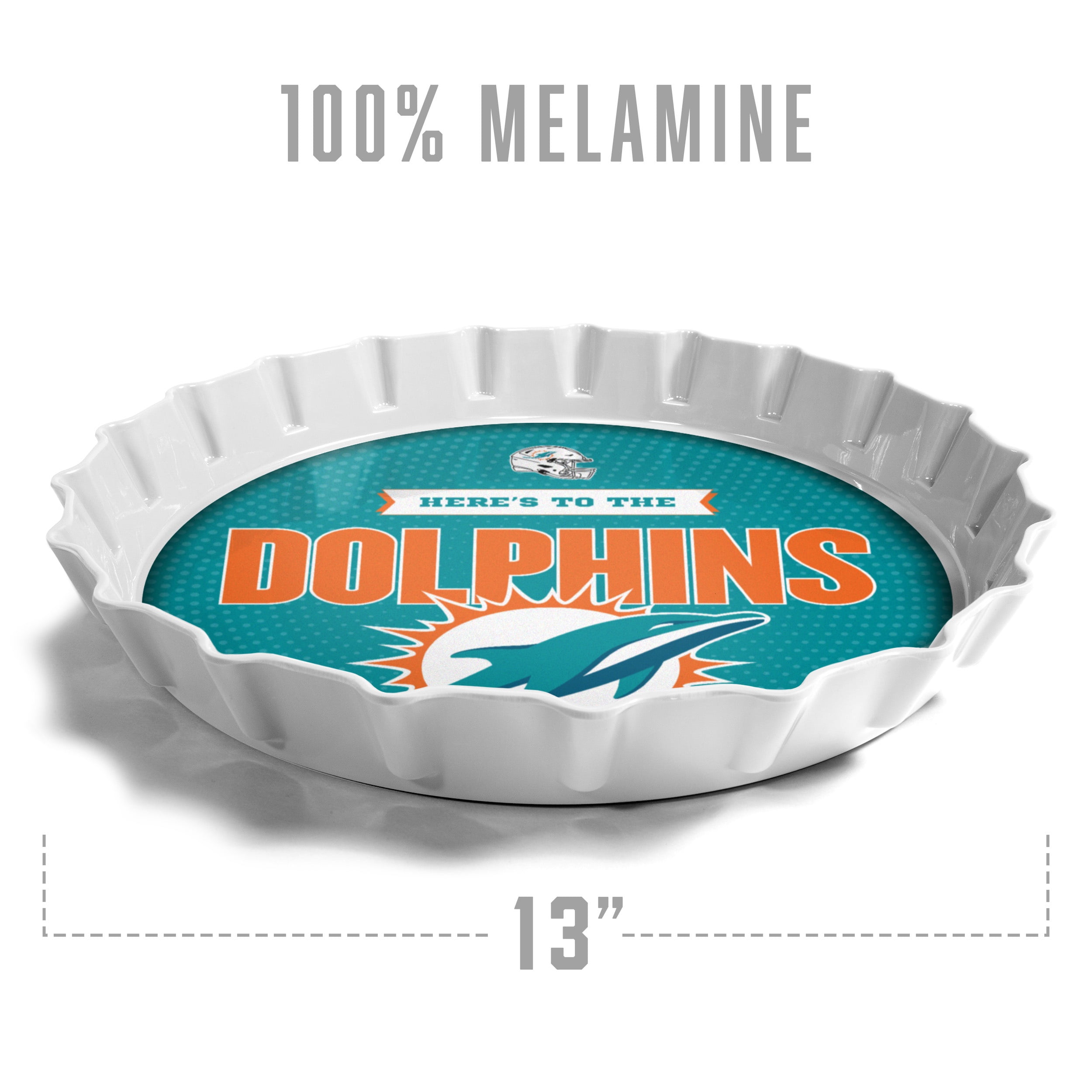 YouTheFan NFL Miami Dolphins Bottle Cap Serving Tray