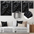 thumbnail image 4 of Designart "Silk Fractal Noir curves III In Black"Fractal Metal Wall Art Print Black Modern Office Room Wall Art, 4 of 6