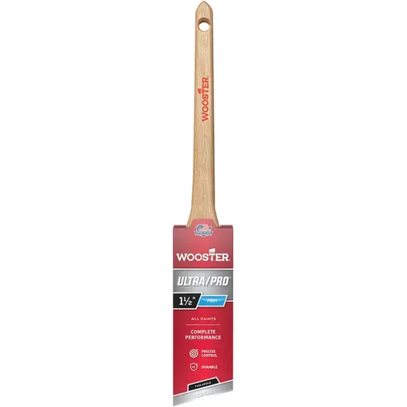 1-1/2" Wooster Brush Company 4181 Ultra/Pro Firm Thin Angle Bristle Rattail Handle Paint Brush