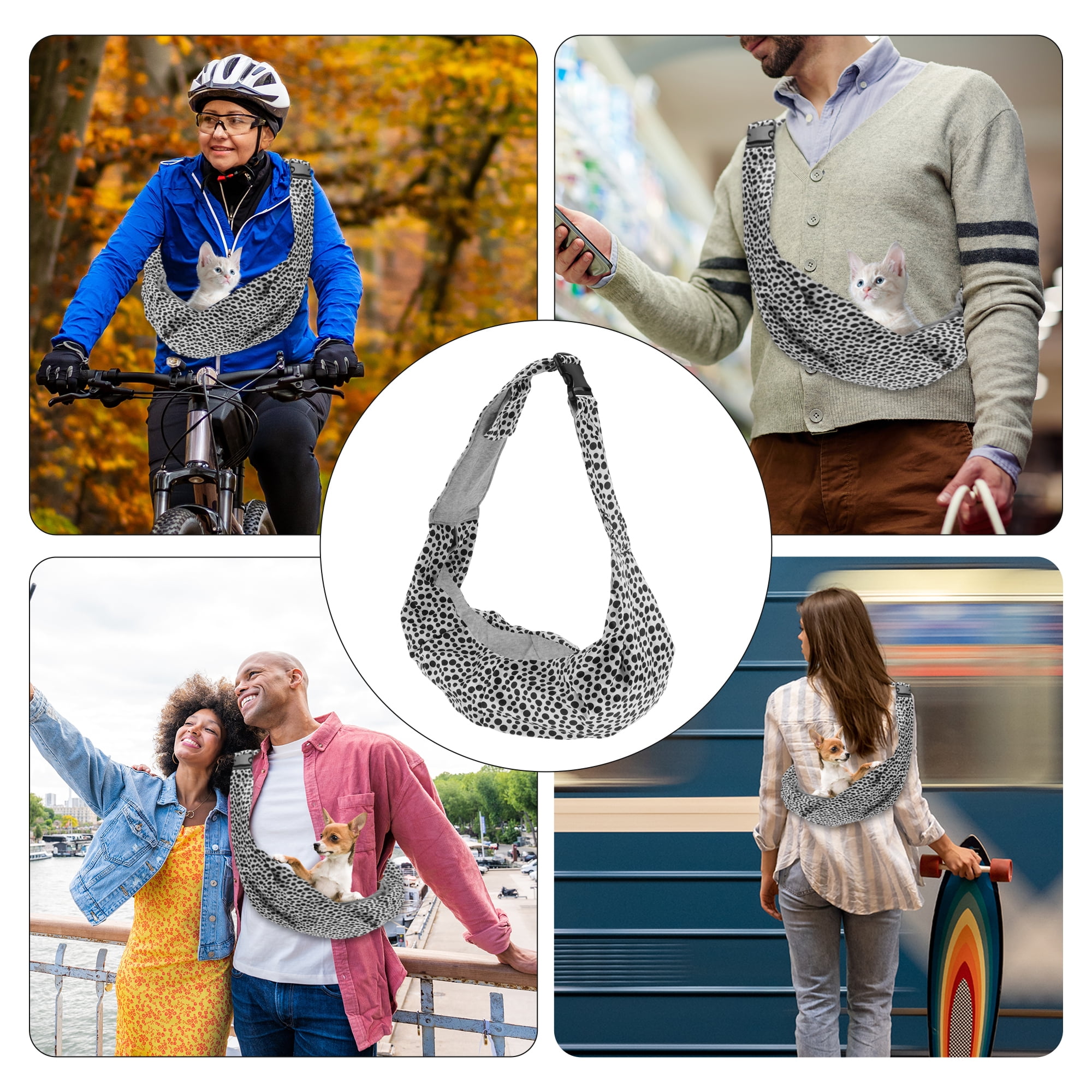 Unique Bargains Pet Sling Carrier Adjustable Pet Sling for Small Dogs