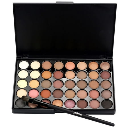 Cosmetic Makeup Eye Shadow Earth Colors Matte Pigment Eyeshadow Palette with Brush Clearance -40