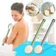 thumbnail image 4 of OAVQHLG3B Bath Brush with Long Handle Antiskid Shower Brush for Exfoliating, Natural Bristle Scrubber for Back Use Wet or Dry, 4 of 5