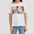thumbnail image 4 of Cat Classic White Cotton Tee Shirt for Men, Comfortable Casual Short Sleeve Top with Crew Neck- Essential Wardrobe Staple for Everyday Wear and Layering - Available in Multiple Sizes, 4 of 5
