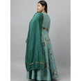 thumbnail image 6 of XL LOVE By Janasya Women's Sea Green Poly Silk Foil Printed Lehenga Choli With Scarf, 6 of 8
