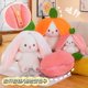 thumbnail image 2 of 35-75cm Transformed Strawberry Rabbit Doll Plush Toy Little White Rabbit Doll Carrot Rabbit Sleeping Pillow Doll Gift, 2 of 5