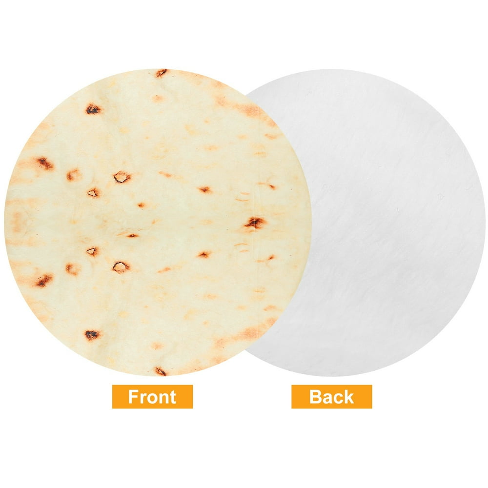 iMountek Burrito Tortilla Throw Blanket Pancake Wrap Blanket Soft Round