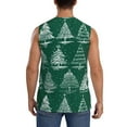 thumbnail image 4 of Uemuo Christmas Trees Pattern Men's Sleeveless T-Shirt,Muscle Athletic Tank Top, Moisture-wicking Quick-dry Breathable Classic Tee Top for Gym Run Outdoor Sports-XX-Large, 4 of 8