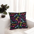 thumbnail image 6 of Yiaed Colorful Dragonflies Print Pillow Covers Super Soft Decorative Square Throw Pillow Covers Case Cushion Covers for Sofa Couch Bedroom Car Decor（No pillow core）-24"x24", 6 of 7