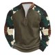 thumbnail image 2 of Blusas y camisas de manga larga con cuello redondo para hombre, sudadera con capucha de cuello redondo con cremallera y estampado, sudadera de manga larga, blusa de poliéster para hombre, 2 of 4