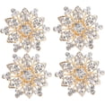 thumbnail image 1 of ZOUSSIQI 4Pcs Rhinestone Buckle, Hollow Crystal Flower Shape Buckle, Color Crystal Buckle for Wedding Party Prom Women Shoe Clips Buckles Decorations Accessories (5cm hollow round diamond CA919-18312, 1 of 9