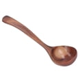 thumbnail image 1 of Long Handle Ladle Acacia Wood Soup Serving Spoon Kitchen Dinnerware Tool with Natural Texture L, 1 of 5