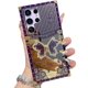 thumbnail image 1 of Funda compatible con iPhone de 16 a 6,1 pulgadas con purpurina de lujo, diseño de mariposa, plegable, con soporte, suave, con efecto espejo de policarbonato, antideslizante, para mujeres y niñas, 1 of 6