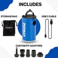 thumbnail image 5 of Pittman Mini Air Pump & Flashlight for Inflatables, Camping, Portable Air Pump for Pool Floats, Vacuum Storage Bags, 5 of 7