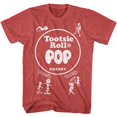 thumbnail image 1 of Tootsie Roll Popwrap Red Heather Adult T-Shirt, 1 of 2