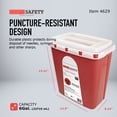 thumbnail image 2 of Dynarex Sharps Container, Thermoplastic Container with Translucent Lid, 6 Gallon, 12 Count, 2 of 7