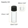 thumbnail image 3 of Uxcell 2mL Reagent Glass Storage Bottle Round Plastic Screw Cap for Laboratory Home Clear 12 Pack, 3 of 5