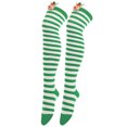 thumbnail image 5 of LWNYDPLSD 2024 Womens Christmas Thigh-High Christmas Striped Cotton Thigh High Tube Sock Over Knee Boot Socks Clearance Sale D, 5 of 5