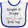 thumbnail image 3 of Inktastic Nonna and Nonno Love Me Heart Grandchild Boys or Girls Baby Bib, 3 of 4