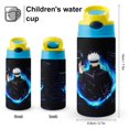 thumbnail image 2 of Jujutsu Anime Kaise Water Bottle with Straw Lid Vacuum Insulated Stainless Steel Double Walled Leakproof Tumbler Cup 12oz, 2 of 8