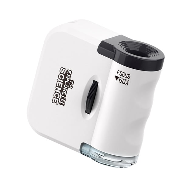 Microscopio Bolsillo MicroMini 60X Con Mano UV Linterna() Blanco