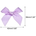 thumbnail image 2 of Uxcell 100Pcs Mini Ribbon Bow Mini Fabric Satin Ribbon Flower Bows for Craft DIY Sewing Wedding Birthday Party Light Purple, 2 of 4