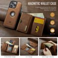 thumbnail image 6 of PU Leather Wallet Phone Case Compatible with iPhone 16 Pro, with Card Holder 2 in 1 Detachable Back Cover for iPhone 16 Pro, RFID Blocking Kickstand Heavy Duty Classic Magnetic - Brown, 6 of 11