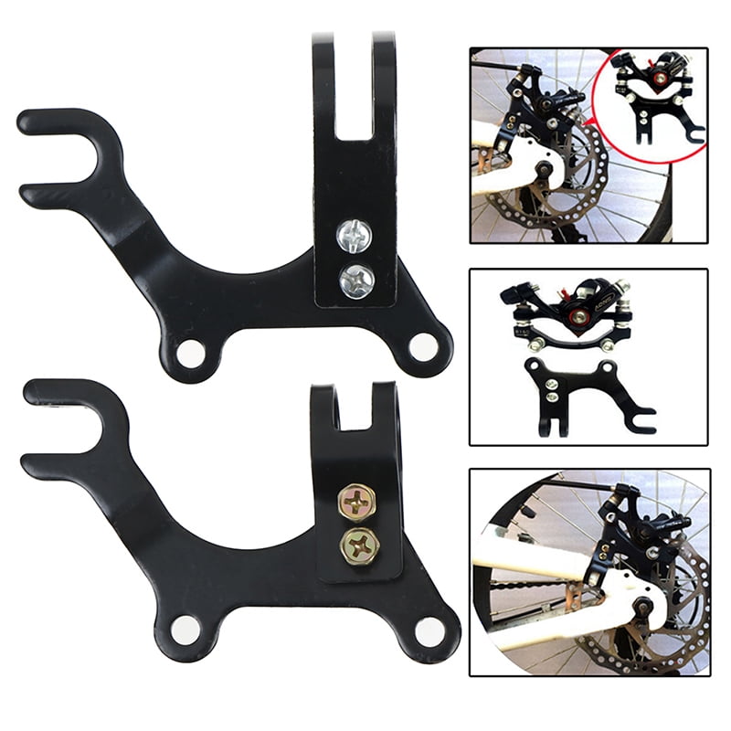 Adjustable black bicycle bike disc brake bracket frame adaptor mounting holderES 