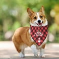 thumbnail image 4 of Plaid Print Bandana Reversible Scarf for Cats and Dogs – Festive Holiday Neckwear for Indoor Outdoor use, 4 of 7