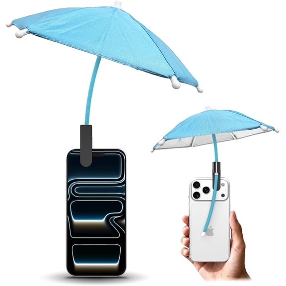 Compatible for Phone Umbrella Sun Shade Clip-On, Universal for iPhone/Android, UV Protection, Anti-Glare Screen Shield, Outdoor Travel Accessory