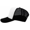 thumbnail image 3 of Two tone contrast poly foam mesh back trucker cap (White/Black), 3 of 5
