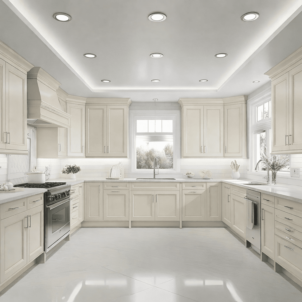 ALL-IN-ONE Paint by Heirloom Traditions, Almond (Neutral White), Gallon - Durable cabinet and furniture paint. Built in primer and top coat, no sanding needed. Includes our 30 featured color card.