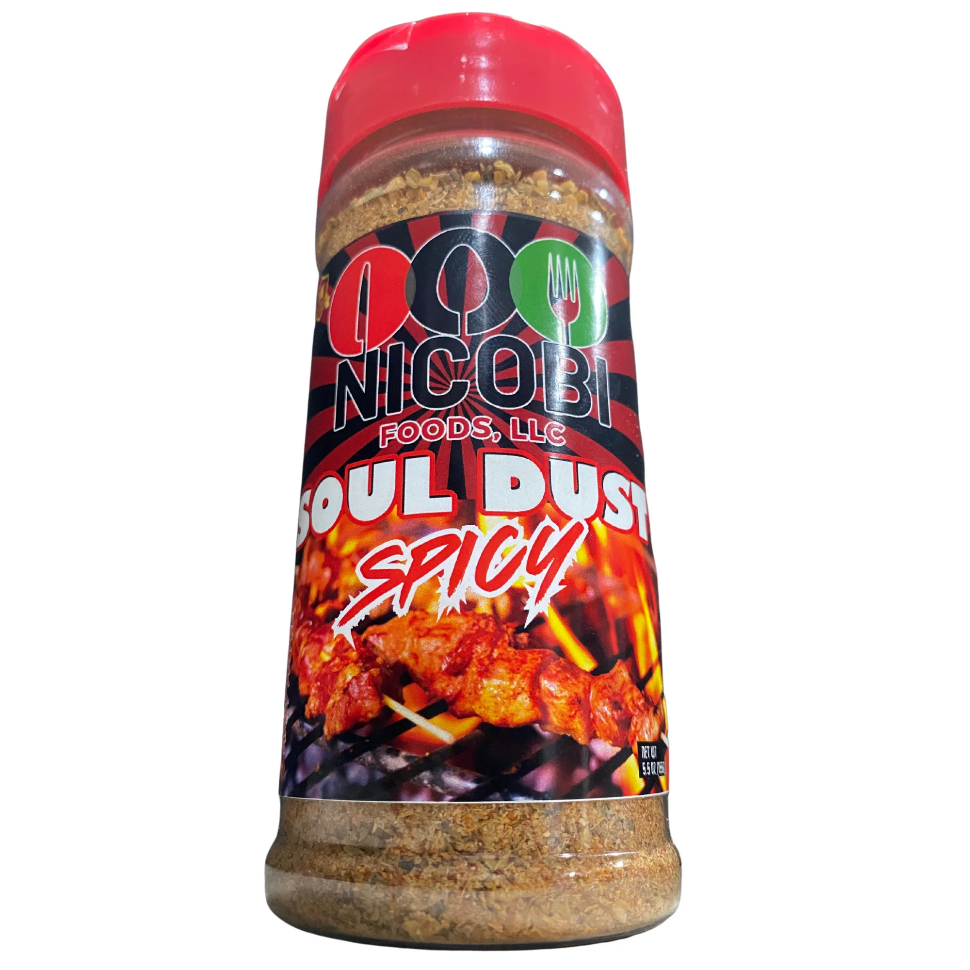 Nicobi Foods Full Spice Pack – Soul Dust Mild, Soul Dust Spicy, Black-N-Bold Cajun, Seafood Blend, Jerk Seasoning, Cinnamon Roll Spice, Complete Flavor Collection (5 oz each)