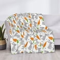 thumbnail image 3 of Rateoe Cute Rabbit Pattern Flannel Throw Blanket, Ultra-soft Blanket for Bed, Couch, Car, Hypoallergenic Anti-pilling blanket-80"x60"(Horizontal), 3 of 6