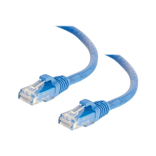 C2G Ethernet 3 ft Cat6 3ft Câble - Sans Éclisse - 550MHz - Pack de 50 - Bleu - Câble de Raccordement - RJ-45 (M) à RJ-45 (M) - - CAT 6 - Moulé, Sans Éclisse, Toronné - Bleu (Pack de 50)