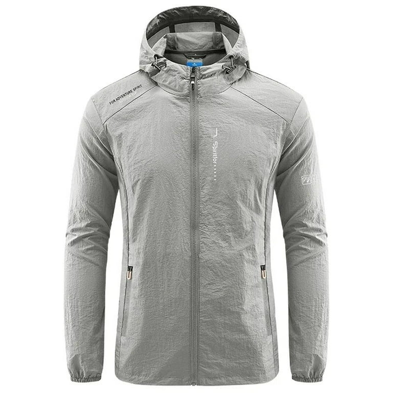 XCHJY Lightweight Jacket Men Summer Autumn Thin Hooded