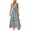 Turquoise, variant on Women's Printed Scoop Neck Midi Cami Dress 95% Polyester and 5% Spandex with Gentle Stretch for Everyday Casual Wear