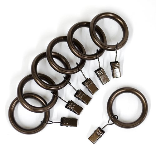 Lumino Bronze Curtain Clip Rings Set of Seven