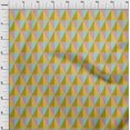 thumbnail image 4 of oneOone Viscose Jersey Yellow Fabric Geometric Fabric For Sewing Printed Craft Fabric By The Yard 60 Inch Wide, 4 of 4