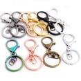 thumbnail image 2 of 5pcs/lot 30mm Key Ring Long 70mm Popular classic 11 Colors Plated lobster clasp key hook chain jewelry making for keychain, 2 of 10