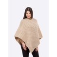 thumbnail image 2 of SAOL Ladies Irish Aran Cable Knit Poncho - 100% Merino Wool Made in Ireland, 2 of 3