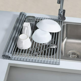 Multipurpose Roll up Dish Drying Rack Heavy Duty Silicone-Coated Stainless  Steel Roll up Rack, Rolls out Over Any Sink Drying Rack Kitchen Dish  Esg17240 - China Rack and Sink Rack price