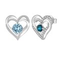 thumbnail image 2 of Pendientes de piedra natal para mujer, regalo de cumpleaños para mamá, mujer, niña, señora, joyería Wmkox8yi sjalhkljlk4165, 2 of 2