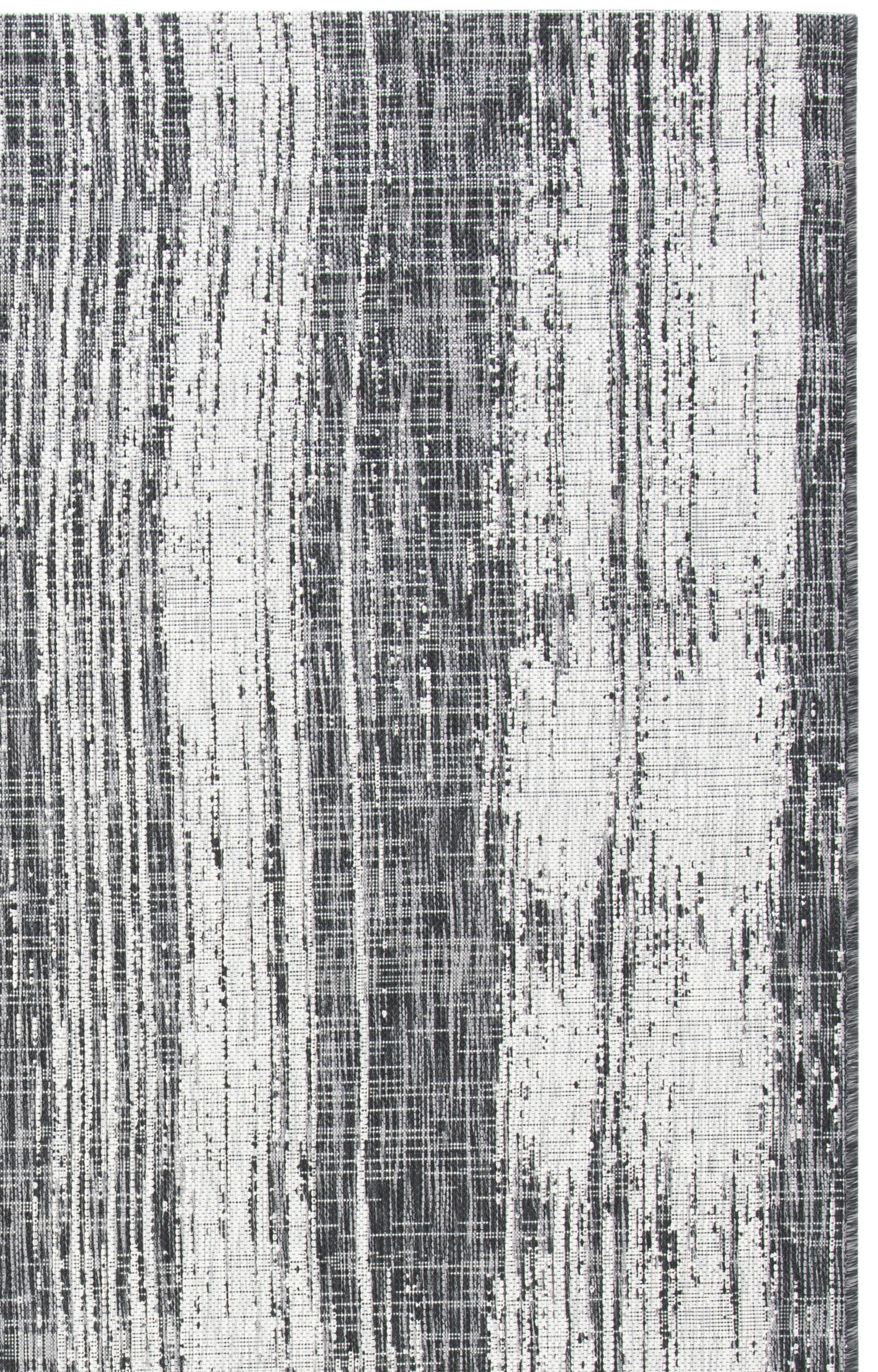 SAFAVIEH Courtyard John Striped Indoor/Outdoor Area Rug, Black/Grey, 5'5" x 7'7"