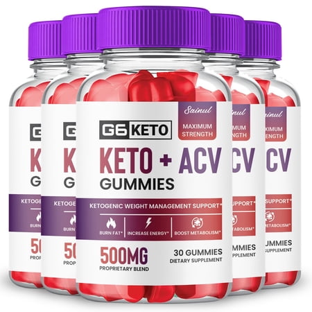 G6 Keto ACV Gummies, Maximum Strength for Weight Management, Apple Cider Vinegar, 5 Month Supply Dietary Supplement (5 Pack)