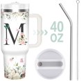 thumbnail image 2 of Christian Gifts for Women, Christian Tumbler 40Oz with Handle and Straw for Women, Personalized Initial M Tumbler Gifts for Women Christmas Religious Inspirational Gifts, Gifts for Christian, 2 of 6