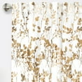 thumbnail image 2 of Woven Trends 2-Pack Floral Semi Sheer Floral Curtains for Living Room and Bedroom, Shabby Chic Botanical Light Filtering Curtains, Set of 2, 52" W x 63" L, Light Brown, 2 of 4