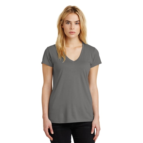 Camiseta de manga corta con cuello en V Everyday para mujer de Alternative, níquel, talla mediana Ropa alternativa 02840MR